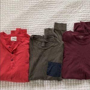3 J Crew long sleeved shirts